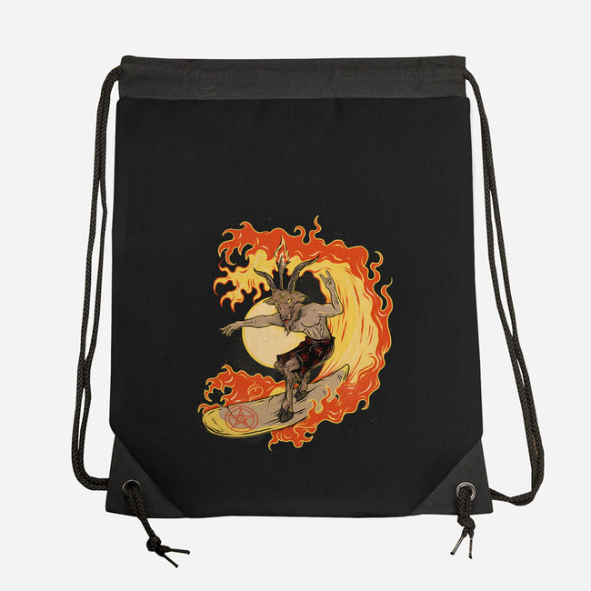 Surfing With The Devil-None-Drawstring-Bag-Green Devil