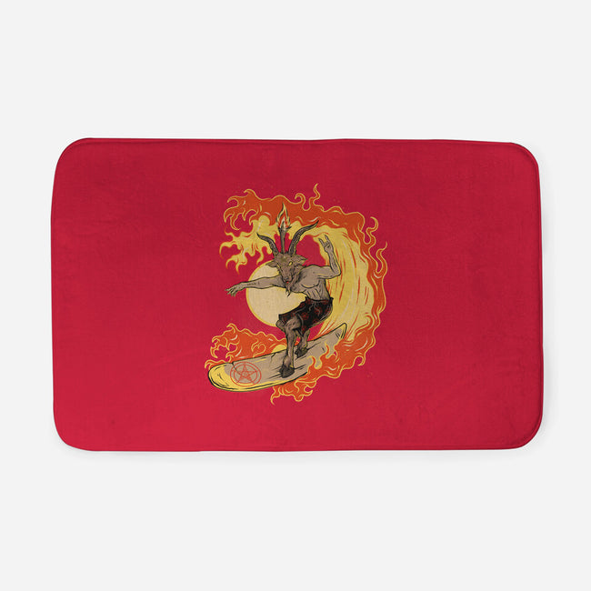 Surfing With The Devil-None-Memory Foam-Bath Mat-Green Devil