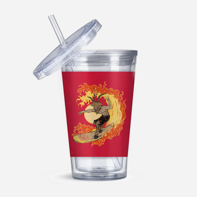 Surfing With The Devil-None-Acrylic Tumbler-Drinkware-Green Devil