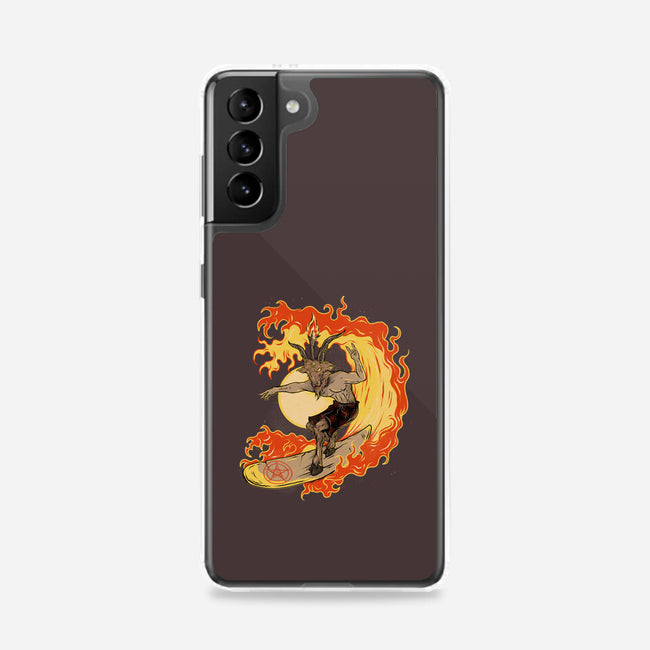 Surfing With The Devil-Samsung-Snap-Phone Case-Green Devil