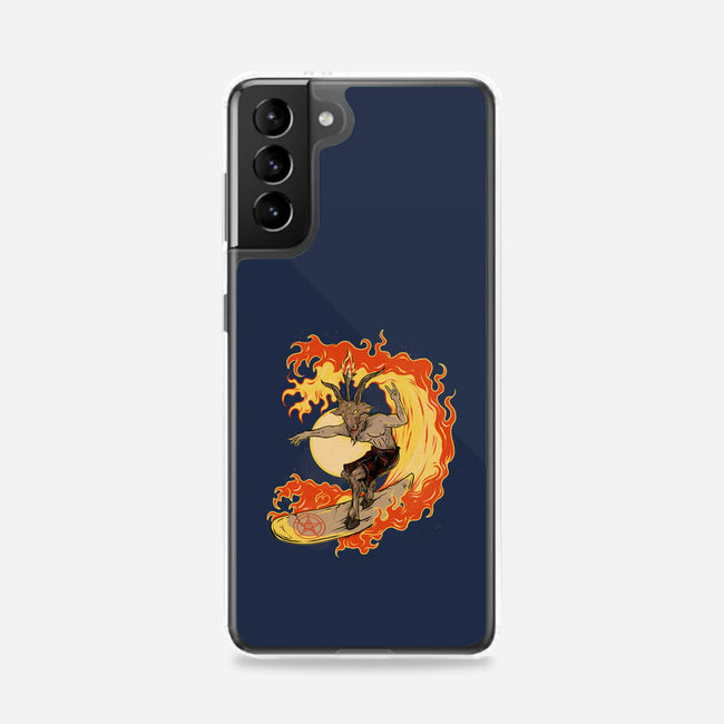 Surfing With The Devil-Samsung-Snap-Phone Case-Green Devil