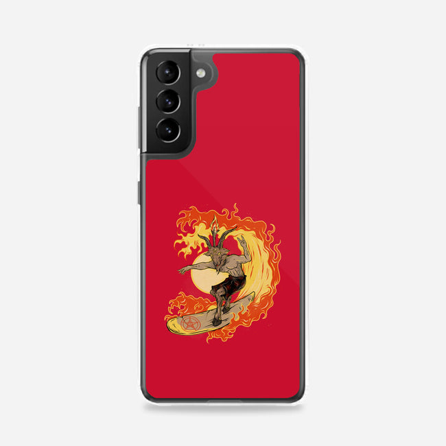 Surfing With The Devil-Samsung-Snap-Phone Case-Green Devil