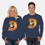 Surfing With The Devil-Unisex-Crew Neck-Sweatshirt-Green Devil