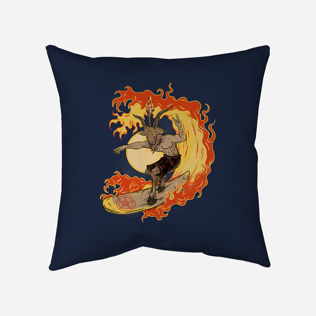 Surfing With The Devil-None-Non-Removable Cover w Insert-Throw Pillow-Green Devil