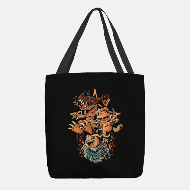 Digital Dino Evolution-None-Basic Tote-Bag-Arigatees