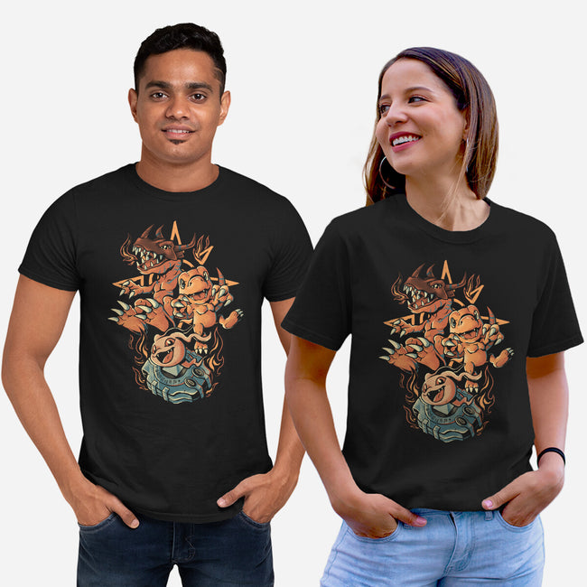 Digital Dino Evolution-Unisex-Basic-Tee-Arigatees