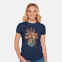 Digital Dino Evolution-Womens-Fitted-Tee-Arigatees