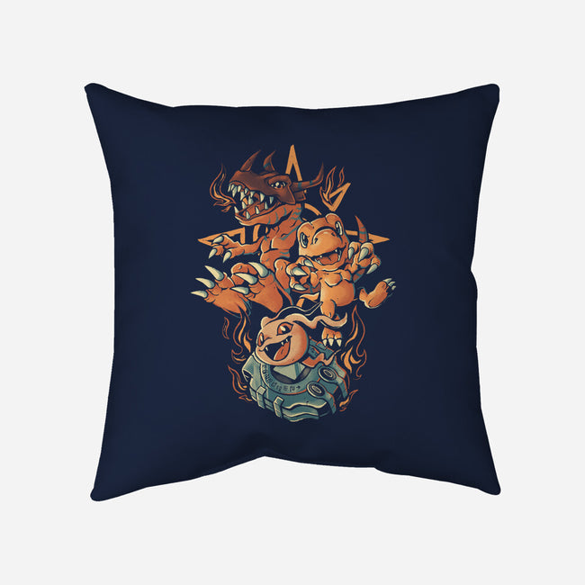 Digital Dino Evolution-None-Non-Removable Cover w Insert-Throw Pillow-Arigatees