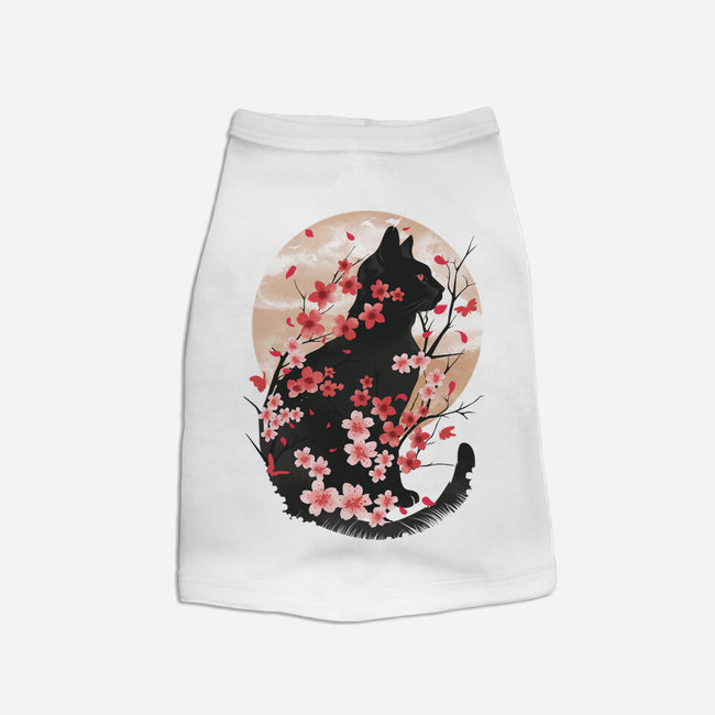 Black Sakura-Cat-Basic-Pet Tank-dandingeroz