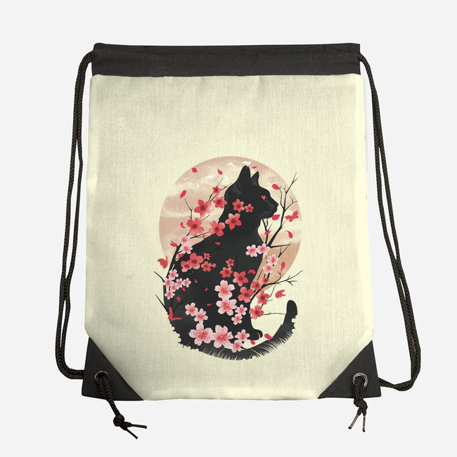 Black Sakura-None-Drawstring-Bag-dandingeroz