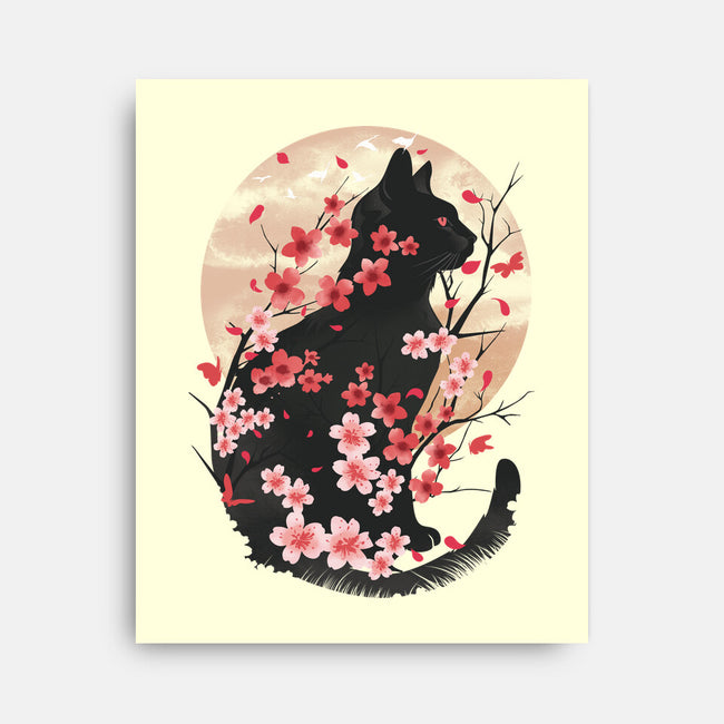 Black Sakura-None-Stretched-Canvas-dandingeroz