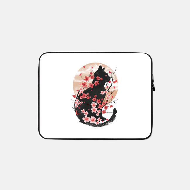 Black Sakura-None-Zippered-Laptop Sleeve-dandingeroz