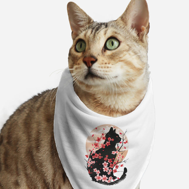 Black Sakura-Cat-Bandana-Pet Collar-dandingeroz