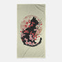 Black Sakura-None-Beach-Towel-dandingeroz