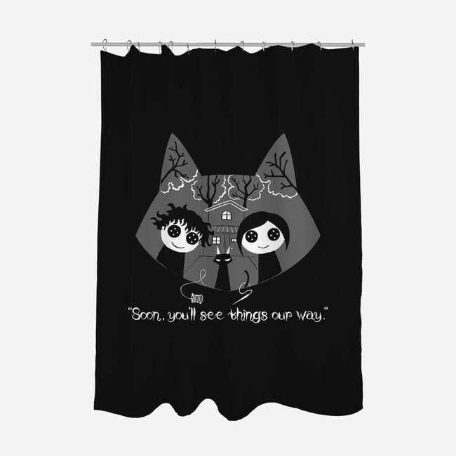 Button Eyes-None-Polyester-Shower Curtain-naomori