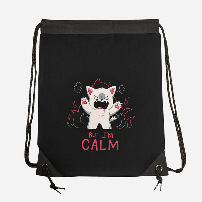 But I'm Calm-None-Drawstring-Bag-yumie