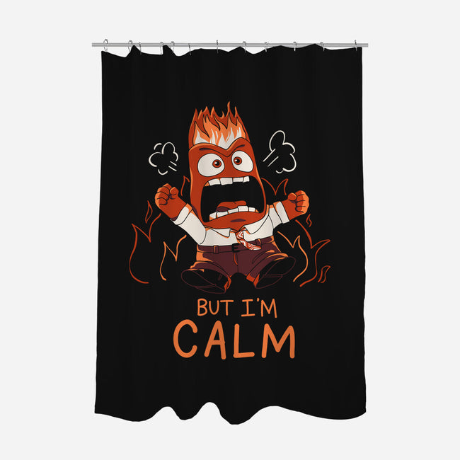 I Am Calm-None-Polyester-Shower Curtain-yumie