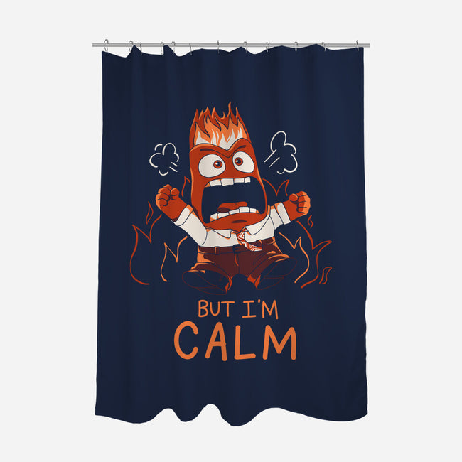 I Am Calm-None-Polyester-Shower Curtain-yumie