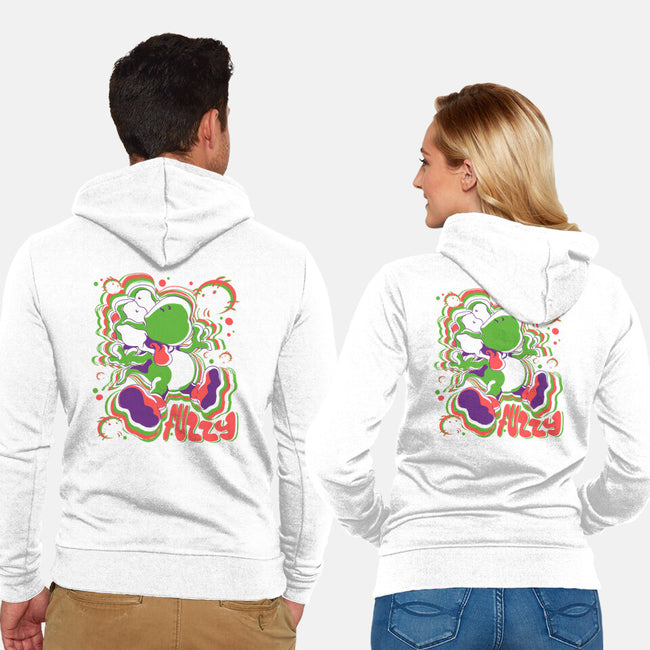 Fuzzy Dino-Unisex-Zip-Up-Sweatshirt-estudiofitas