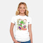 Fuzzy Dino-Womens-Fitted-Tee-estudiofitas