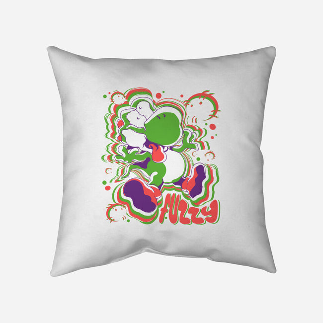 Fuzzy Dino-None-Removable Cover-Throw Pillow-estudiofitas