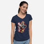 Two Heroes And One Punch-Womens-V-Neck-Tee-nickzzarto