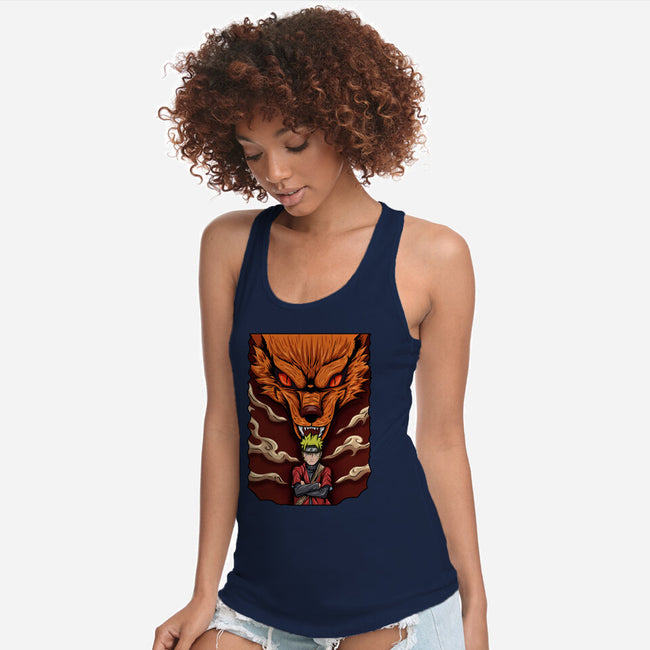 Power Of Kyubi-Womens-Racerback-Tank-nickzzarto