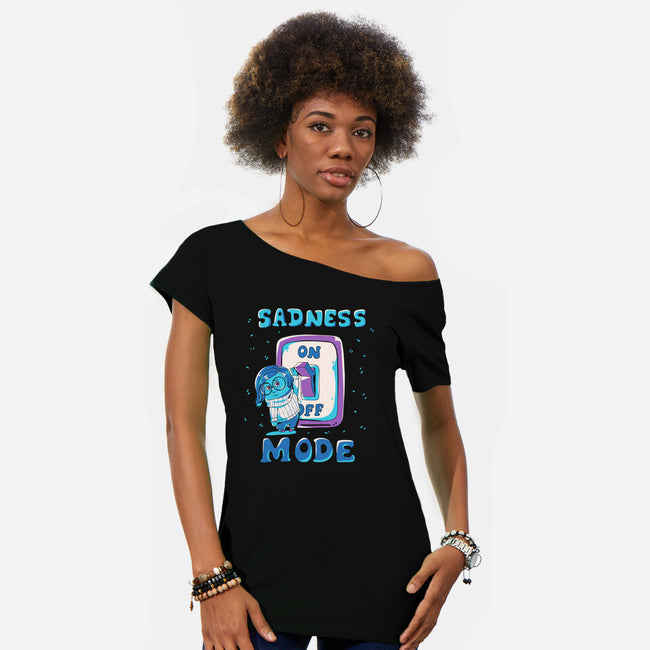 Sadness Mode-Womens-Off Shoulder-Tee-yumie