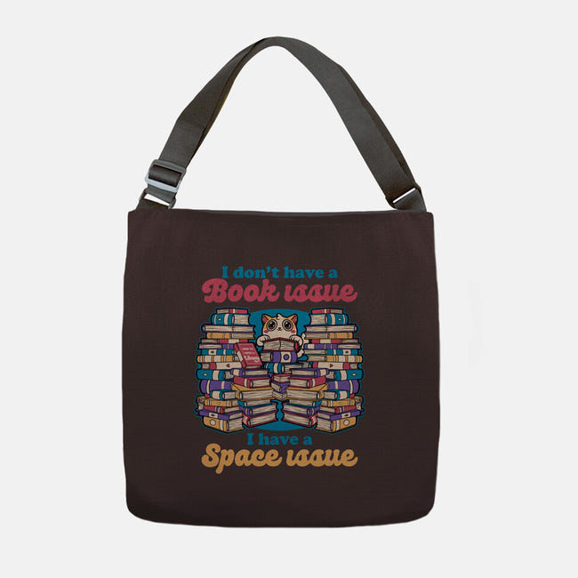 Cat Books Library-None-Adjustable Tote-Bag-Studio Mootant