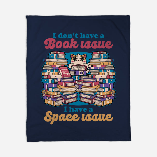 Cat Books Library-None-Fleece-Blanket-Studio Mootant