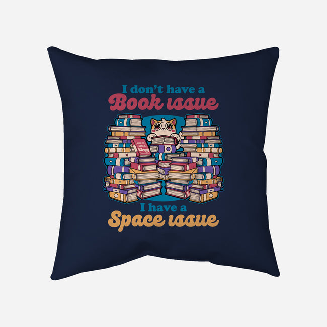 Cat Books Library-None-Non-Removable Cover w Insert-Throw Pillow-Studio Mootant