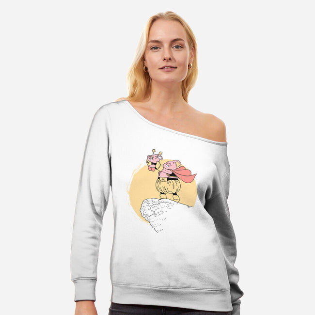 Prince Kirbuu-Womens-Off Shoulder-Sweatshirt-naomori