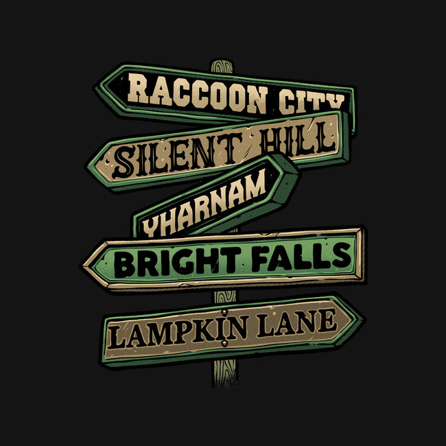 Spooky Towns-None-Zippered-Laptop Sleeve-glitchygorilla