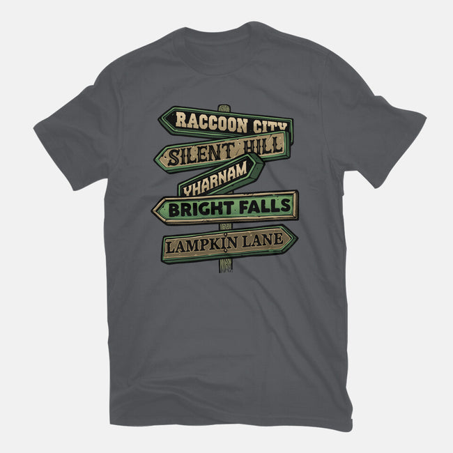 Spooky Towns-Mens-Basic-Tee-glitchygorilla