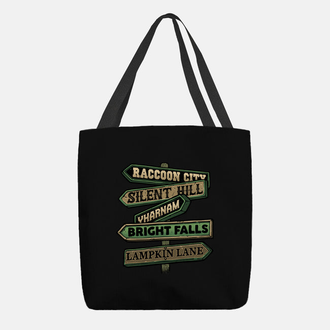 Spooky Towns-None-Basic Tote-Bag-glitchygorilla