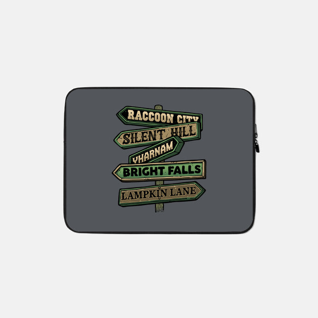 Spooky Towns-None-Zippered-Laptop Sleeve-glitchygorilla