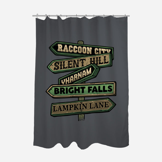 Spooky Towns-None-Polyester-Shower Curtain-glitchygorilla