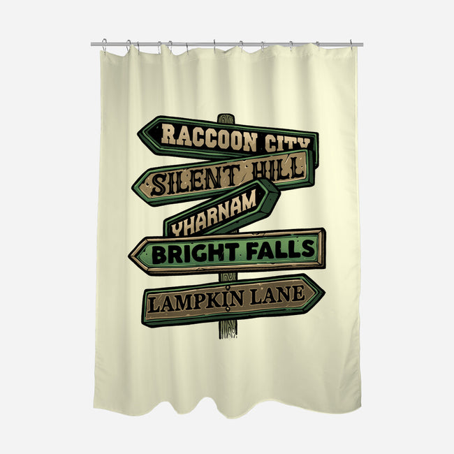 Spooky Towns-None-Polyester-Shower Curtain-glitchygorilla