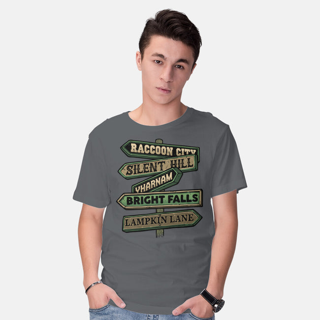 Spooky Towns-Mens-Basic-Tee-glitchygorilla