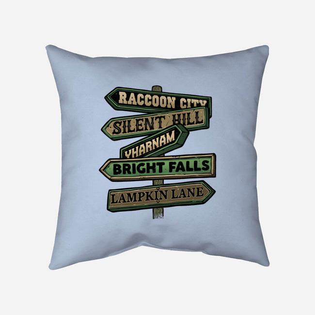 Spooky Towns-None-Removable Cover w Insert-Throw Pillow-glitchygorilla