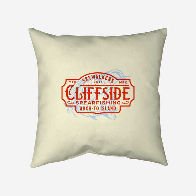 Luke's Cliffside Spearfishing-None-Removable Cover-Throw Pillow-Wheels