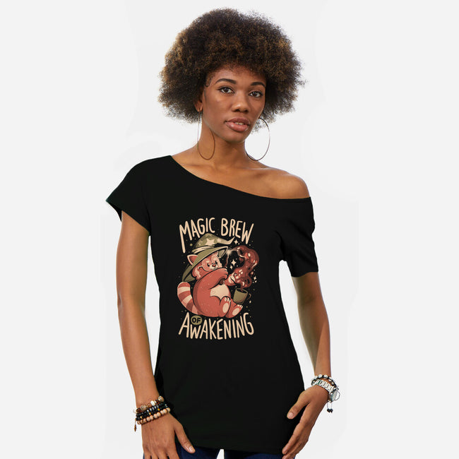 Magic Brew Of Awakening-Womens-Off Shoulder-Tee-eduely