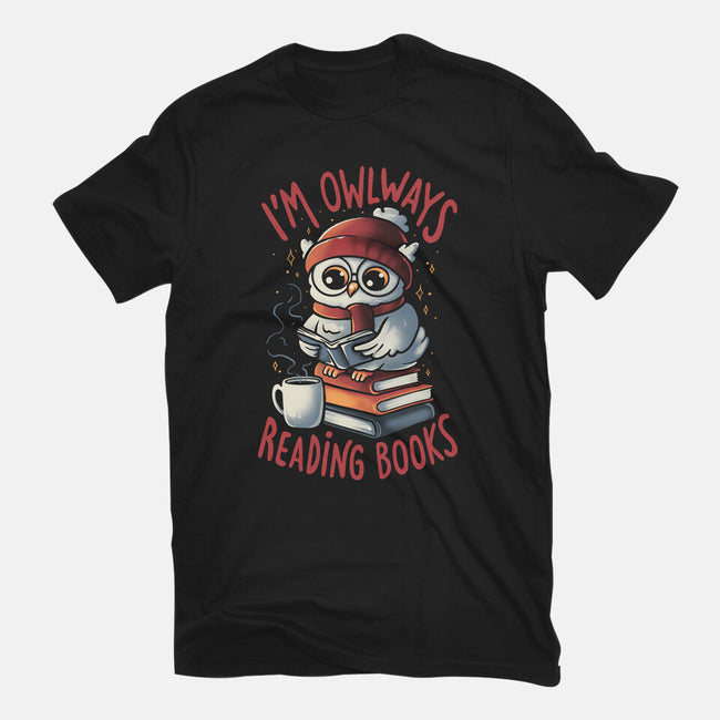 Owlways Reading Books-Womens-Fitted-Tee-eduely