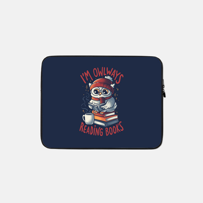 Owlways Reading Books-None-Zippered-Laptop Sleeve-eduely