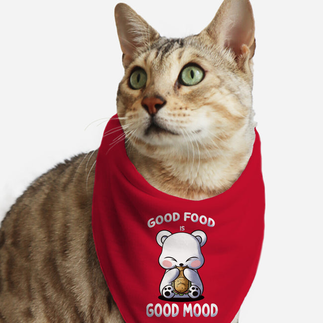 Good Food Is Good Mood-Cat-Bandana-Pet Collar-fanfabio