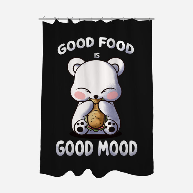 Good Food Is Good Mood-None-Polyester-Shower Curtain-fanfabio