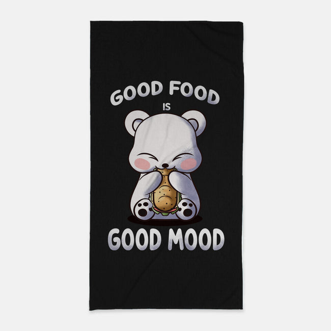 Good Food Is Good Mood-None-Beach-Towel-fanfabio