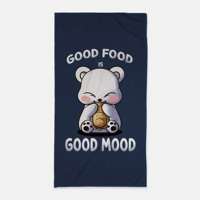 Good Food Is Good Mood-None-Beach-Towel-fanfabio