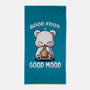 Good Food Is Good Mood-None-Beach-Towel-fanfabio