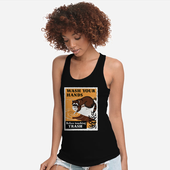 Wash Your Hands-Womens-Racerback-Tank-Boggs Nicolas